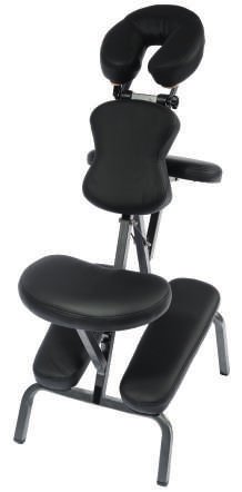 Chaise de massage avec accessoires noire