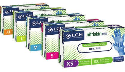Gants d'examen nitrile Nitriskin free blue evolution