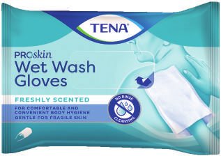 Gants sans rinçage TENA Wet Wash Gloves ProSkin