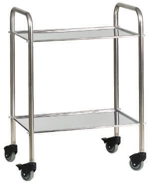 Guéridon inox 2 ou 3 plateaux Carina